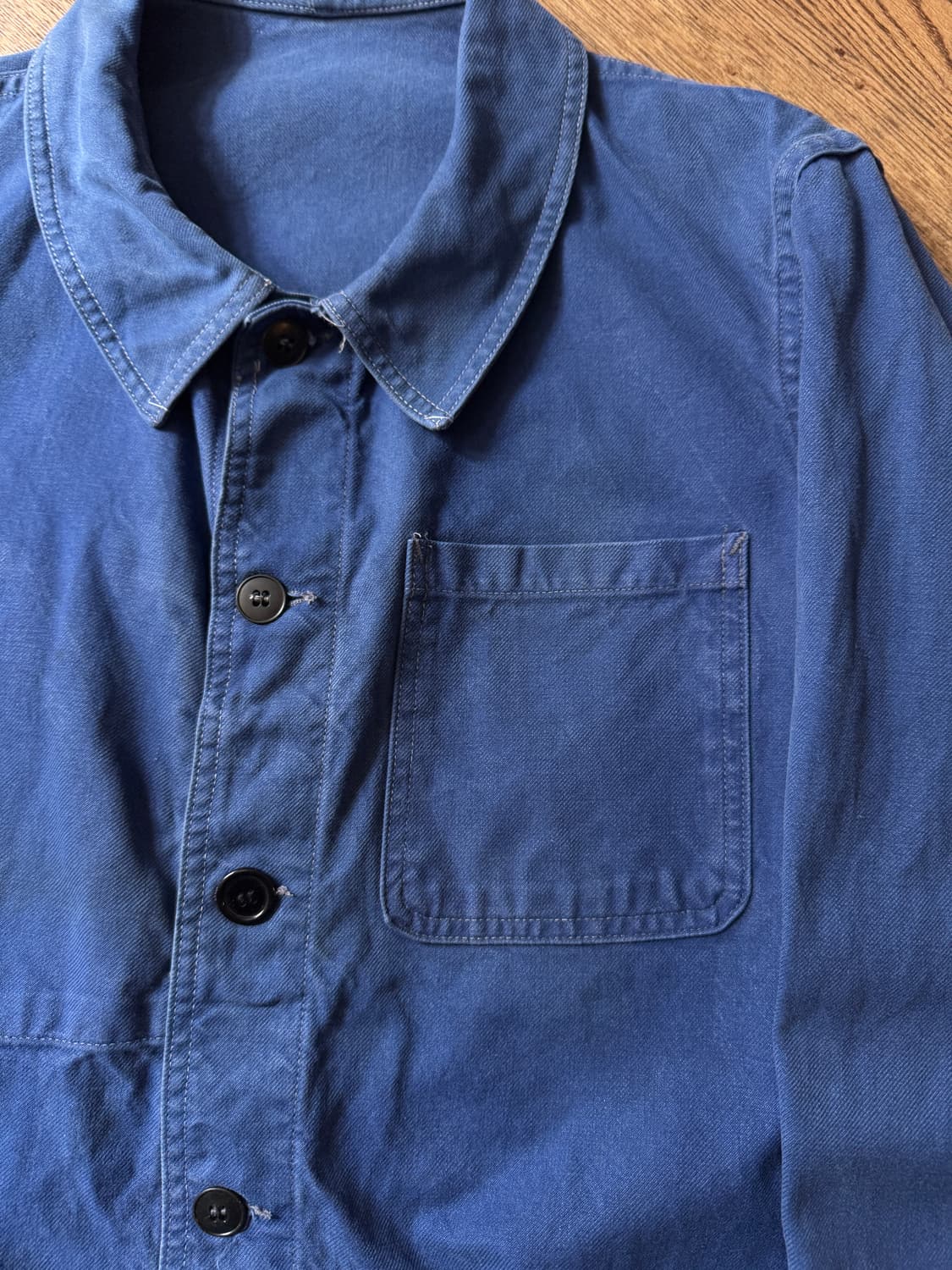 [M]6~70's 빈티지 페이딩 프렌치 워크 자켓 상품이미지3