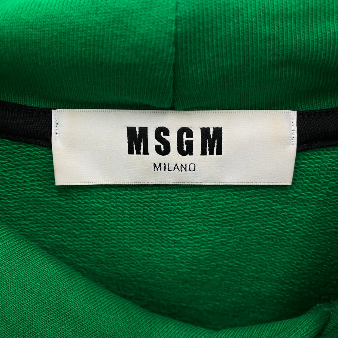 MSGM 그린 로고 크롭 후드티 M 상품이미지3