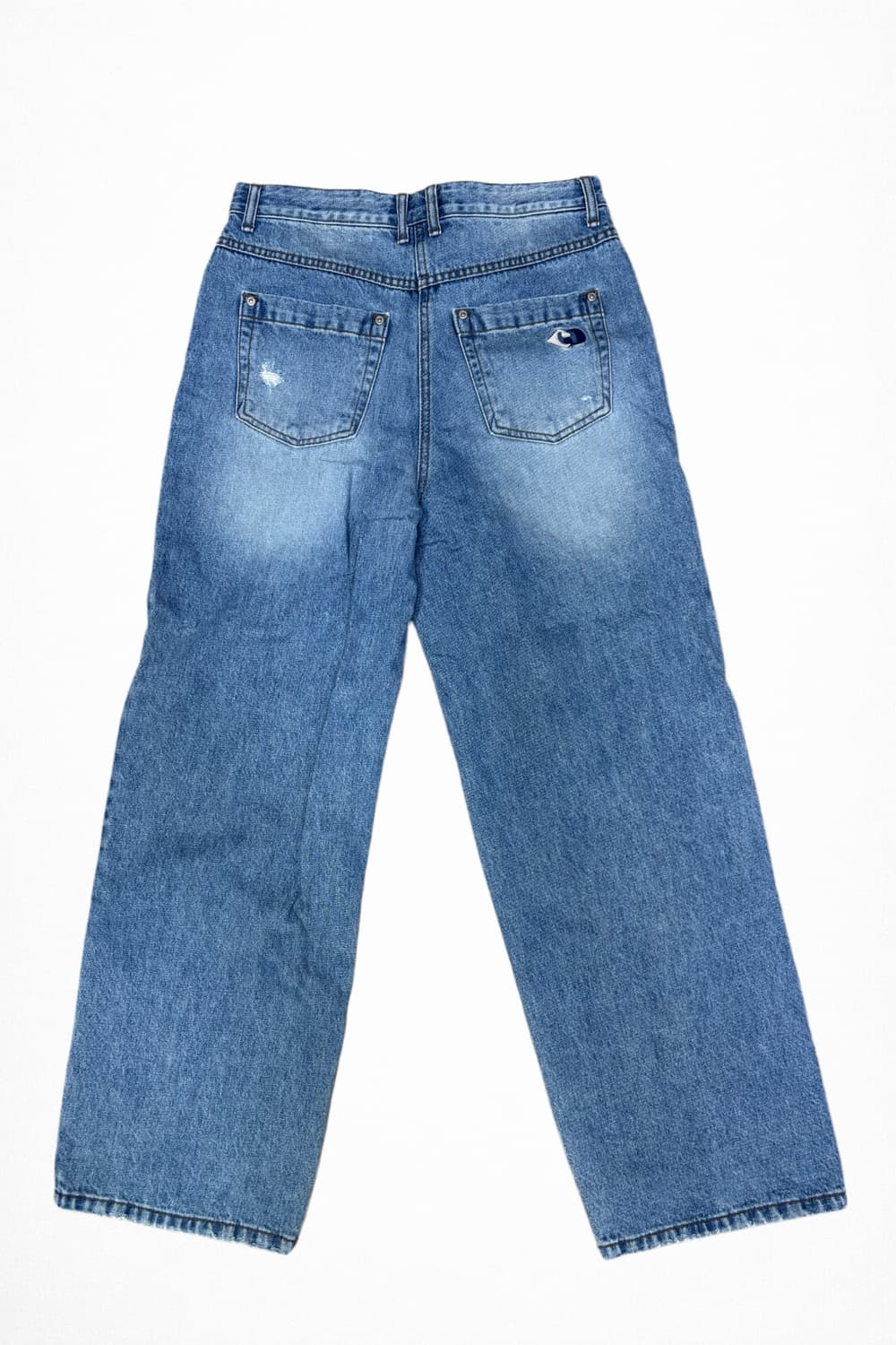 Lucky Chouette 데미지 와이드 데님 상품이미지2