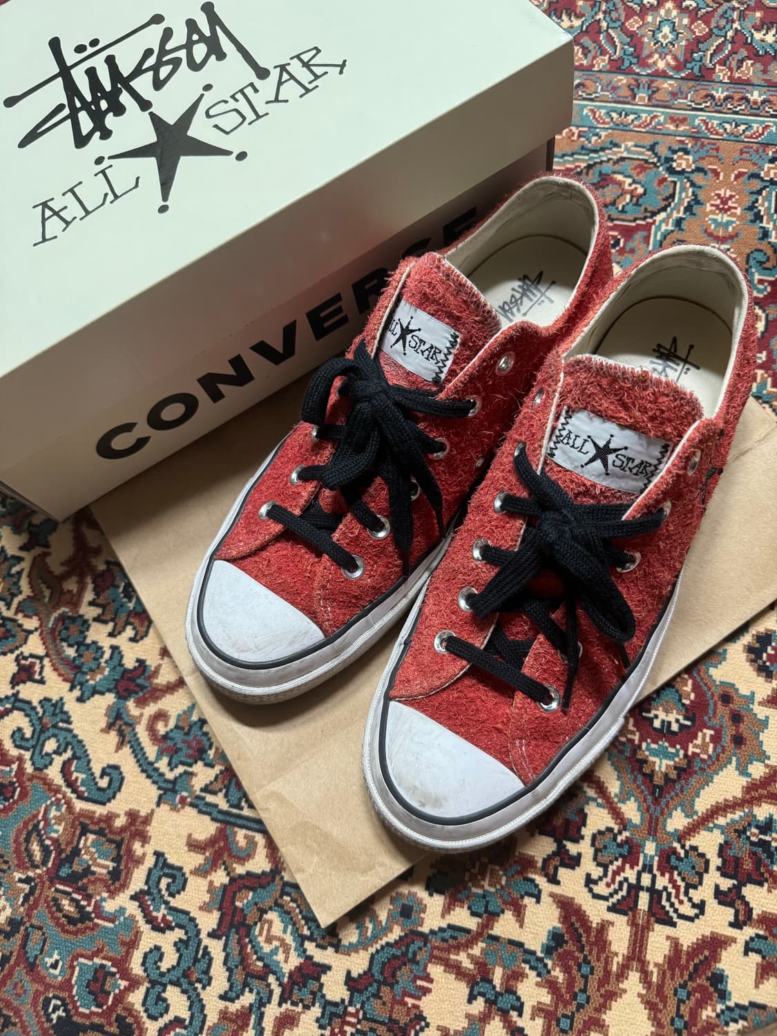 컨버스x스투시 척70 로우 포피레드 상품이미지1