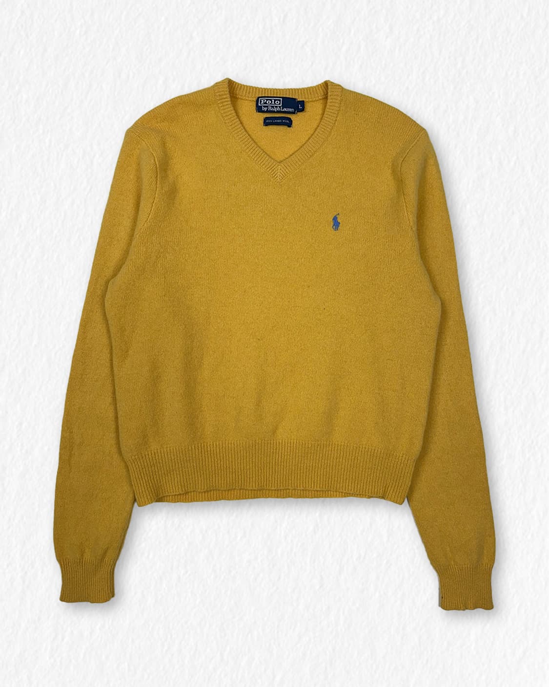 폴로랄프로렌 램스울 브이넥 니트 옐로우 상품이미지1