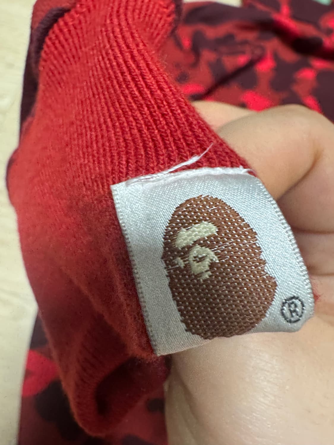 베이프 더블 타이거 샤크 후드집업 레드 L 상품이미지9