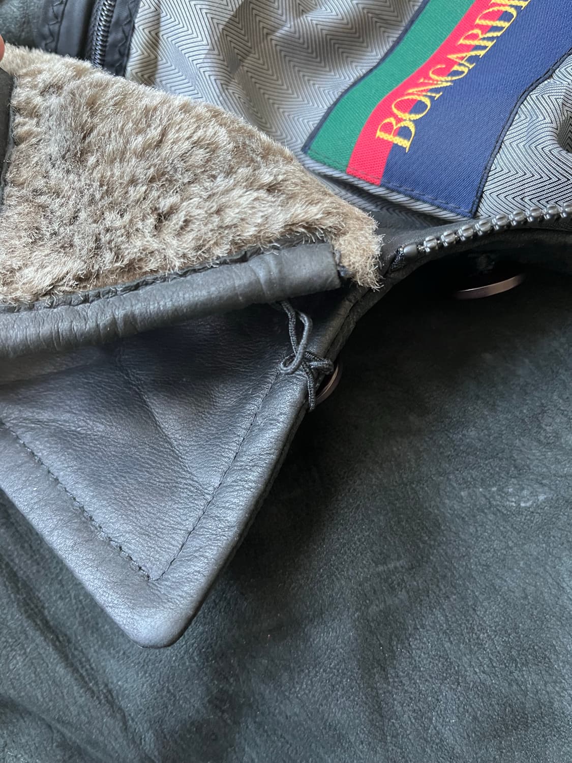 BONGARDI 리얼 램 누벅 레더 코트 (100-105) 상품이미지4