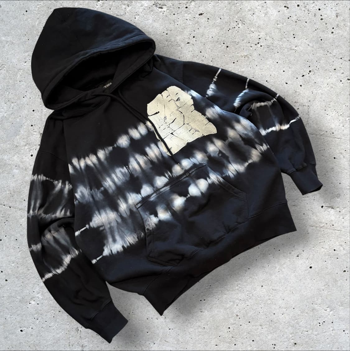 [M] 예스아이씨 블랙 타이 다이 스웻 후드티 D553 상품이미지1