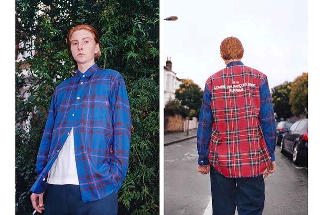 (네고가능) 슈프림 꼼데가르송 셔츠라인 투톤 체크 셔츠 (L) 상품이미지2
