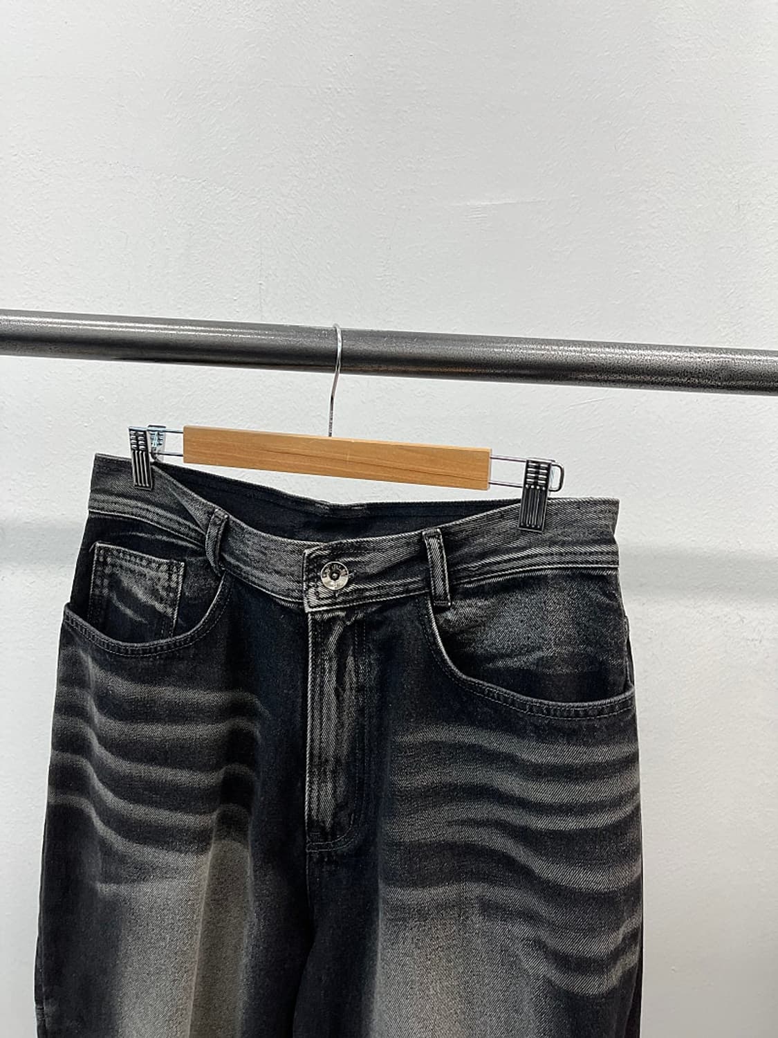 L) BLR 더블 트라이던트 워시드 와이드 데님 팬츠 상품이미지2