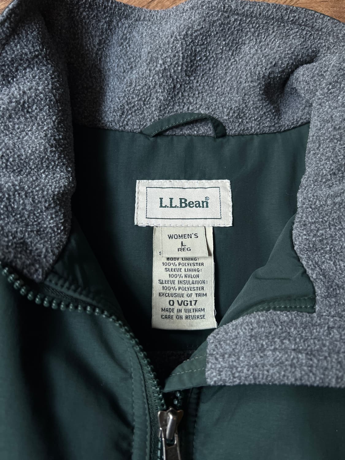 [L]엘엘빈 USA 빈티지그린 플리스 웜업 자켓 상품이미지2