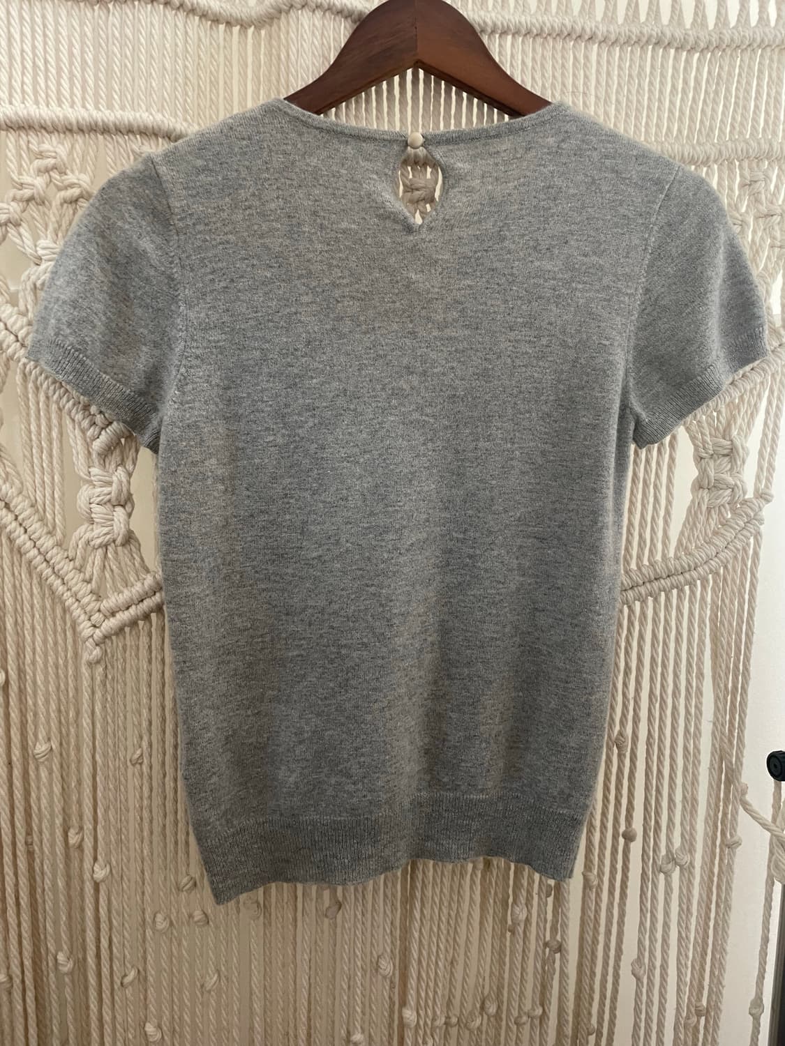 비즈 장식 니트 반팔 티셔츠 상품이미지2