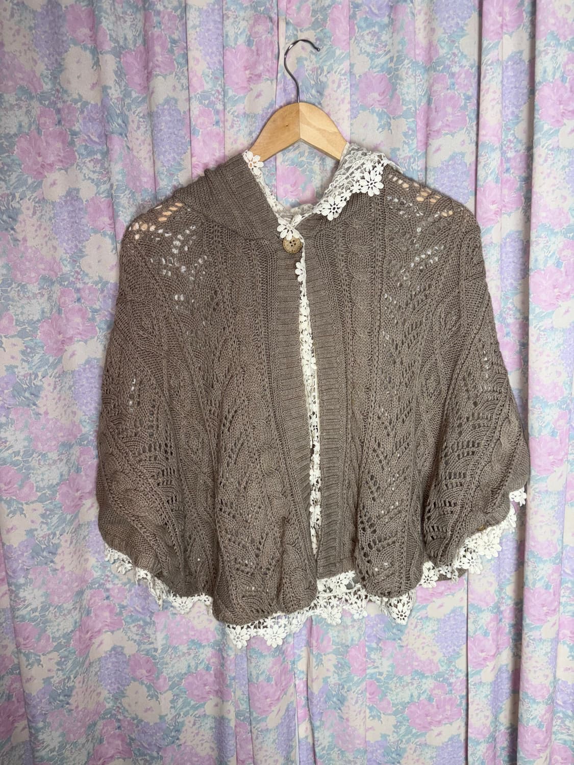 어스뮤직 베이지 레이스 케이프 상품이미지5