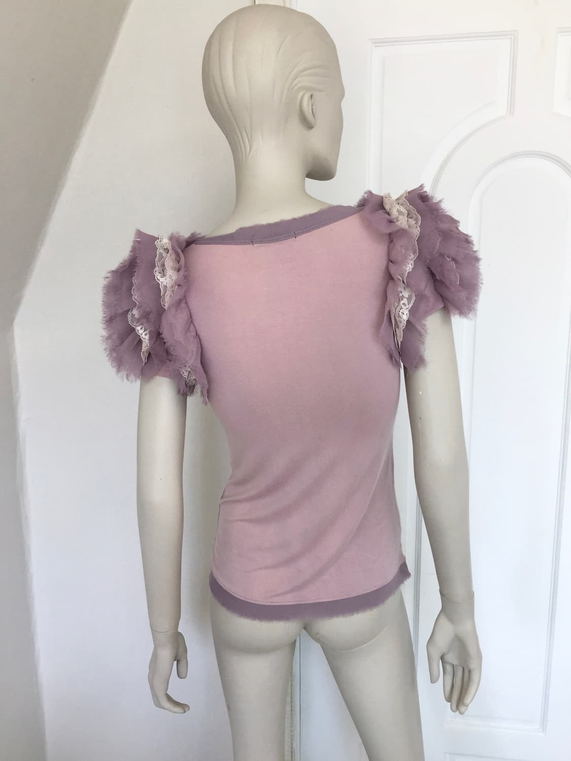 Decorative Sleeve Detail Purple Top 상품이미지5