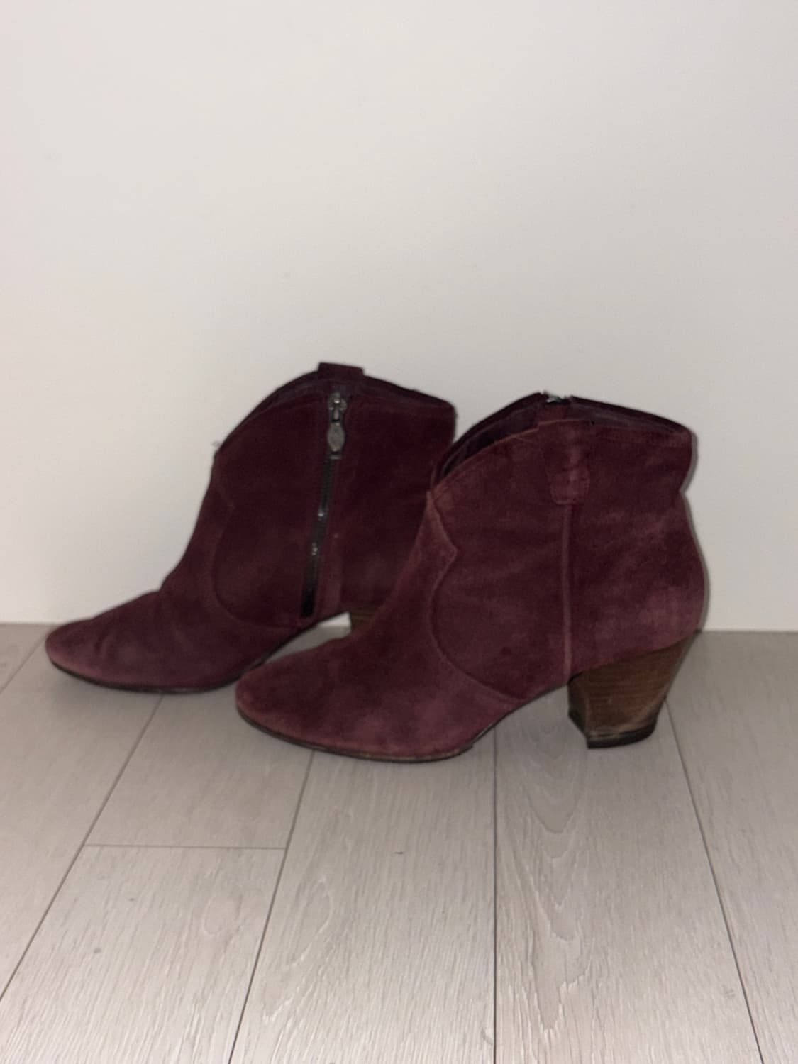 Ash 와인 웨스턴 스웨이드 앵클부츠 38 상품이미지2