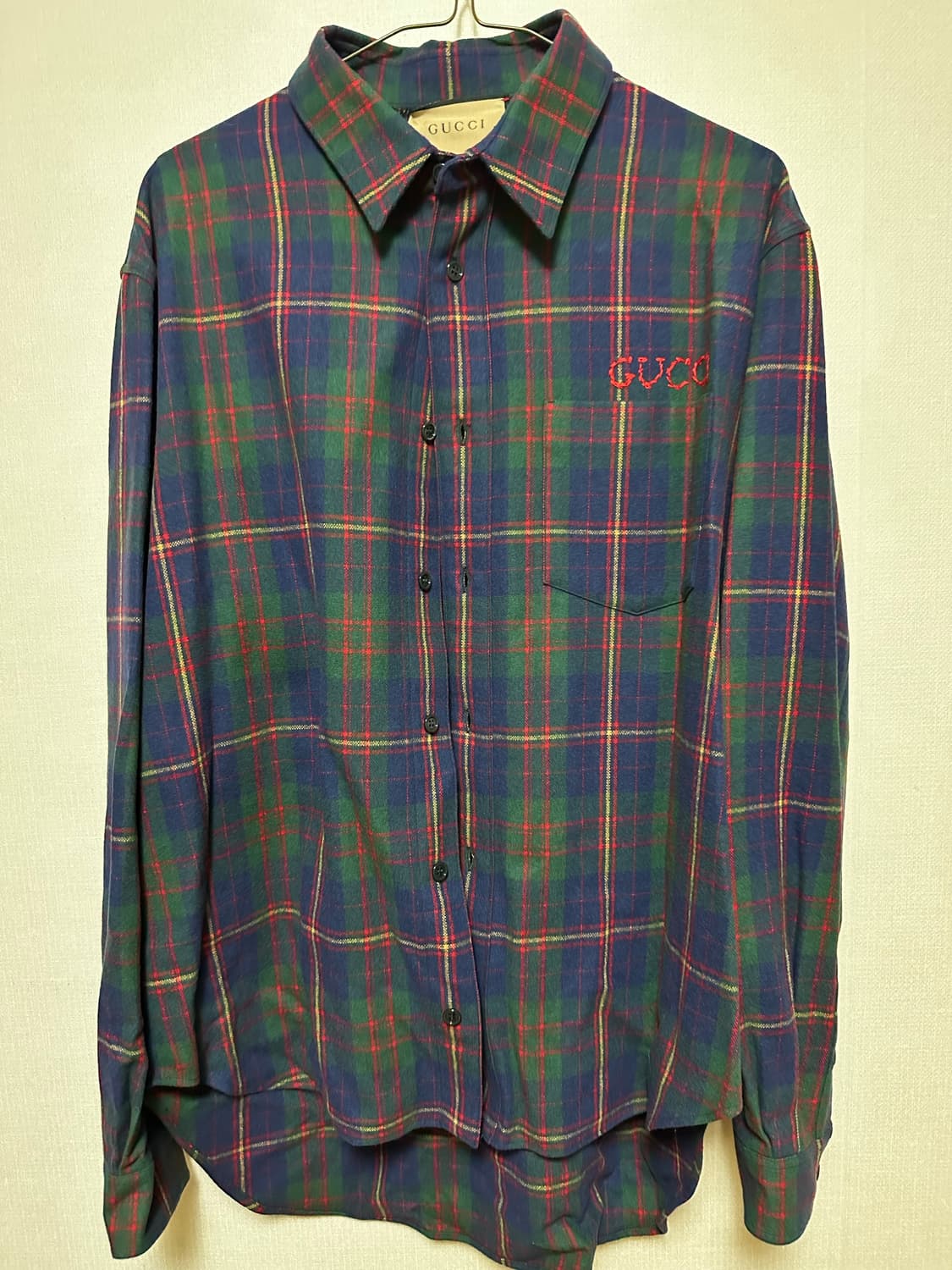 구찌 남성 플란넬 타탄 체크 셔츠 50 (새상품) 상품이미지3