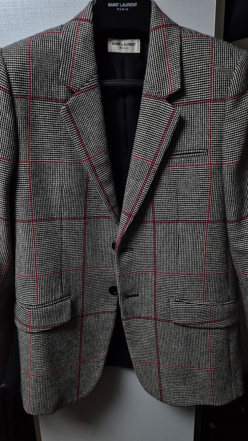 생로랑 체크 블레이져 46 상품이미지1