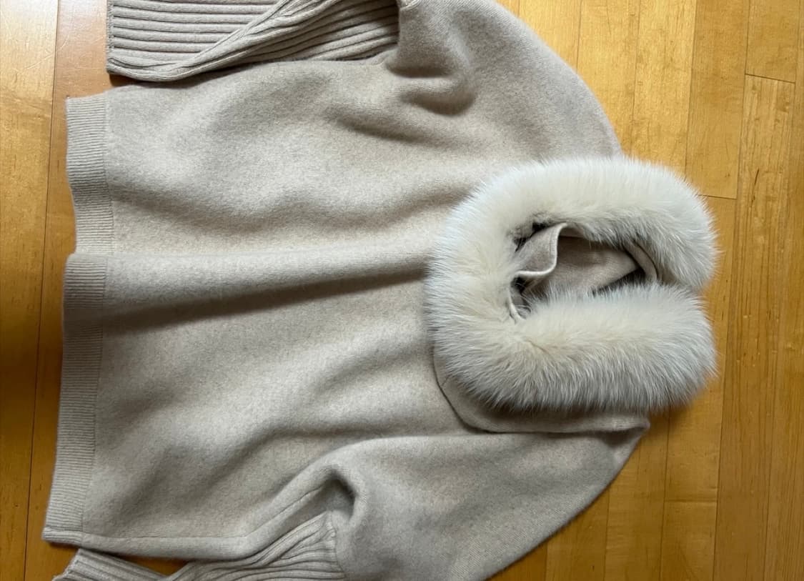 라비타준코 캐시미어 여우털 집업 니트 상품이미지2