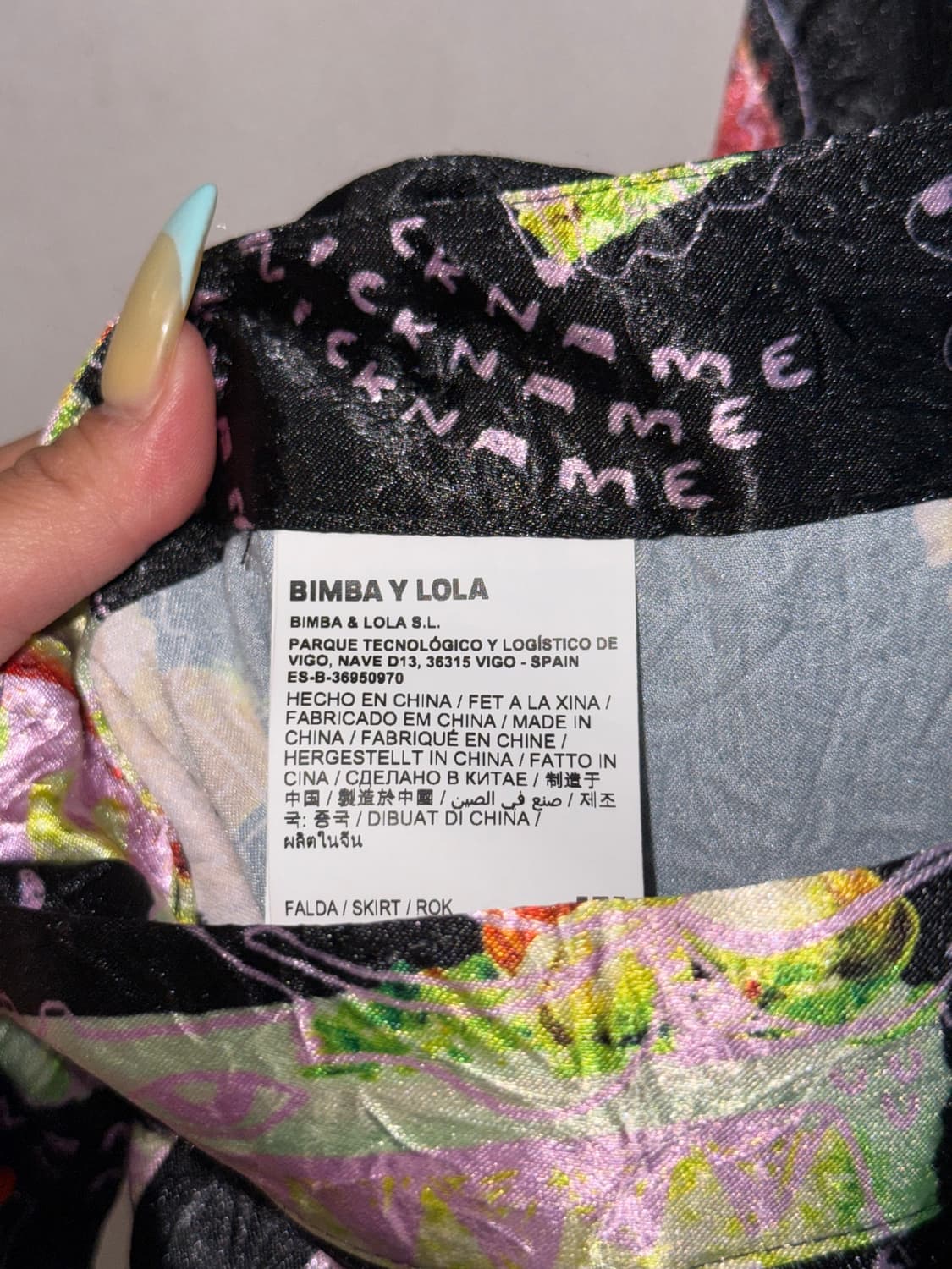 BIMBA Y LOLA black satin dessert wrap sk 상품이미지7