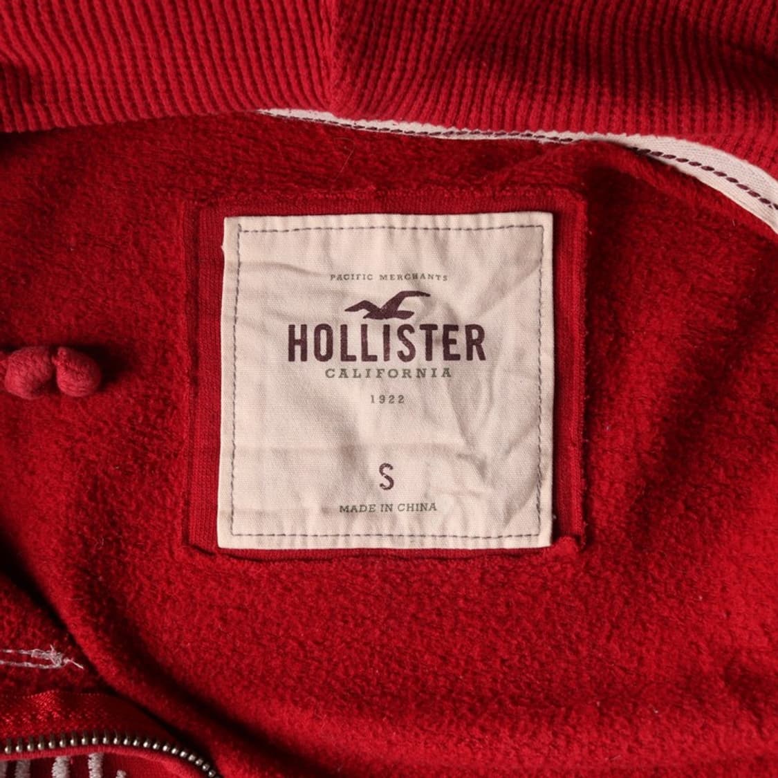 홀리스터 레드 자수 로고 후드집업 S 상품이미지7