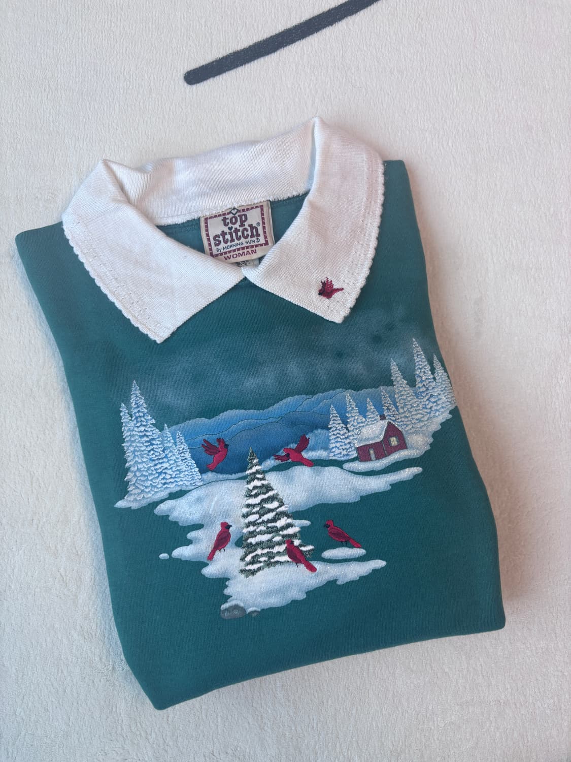 Top Stitch 카라 자수 맨투맨 (미국빈티지) 상품이미지1