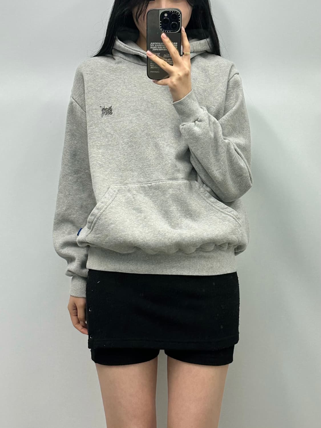 브라운브레스 빅로고 그레이 후드티 상품이미지1