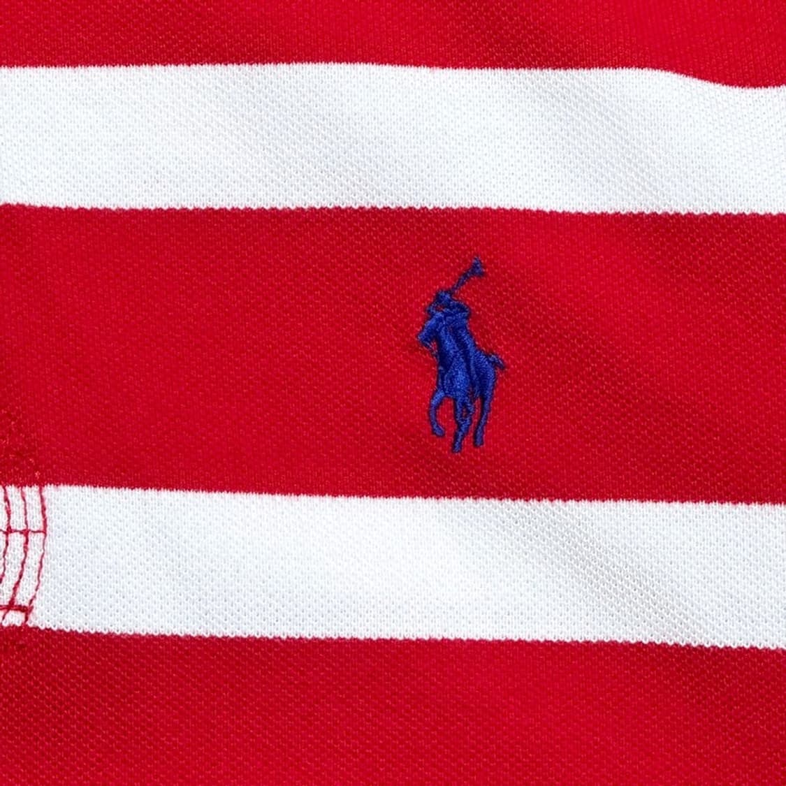 RALPH LAUREN 스트라이프 PK 반팔 레드 M 상품이미지2