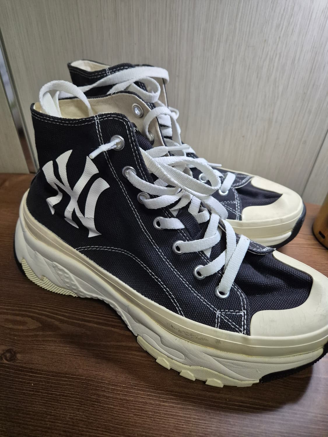 MLB 청키 하이탑 스니커즈 블랙 270 상품이미지2