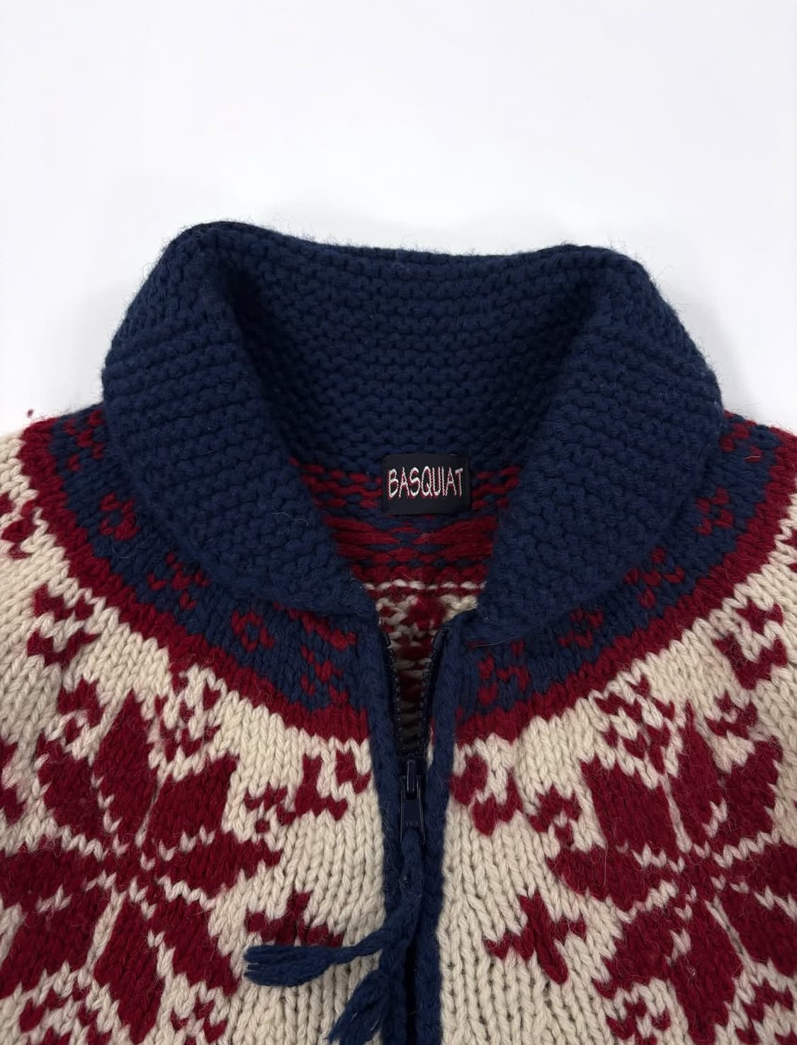  빈티지 노르딕 울 코위찬 집업 니트  상품이미지2