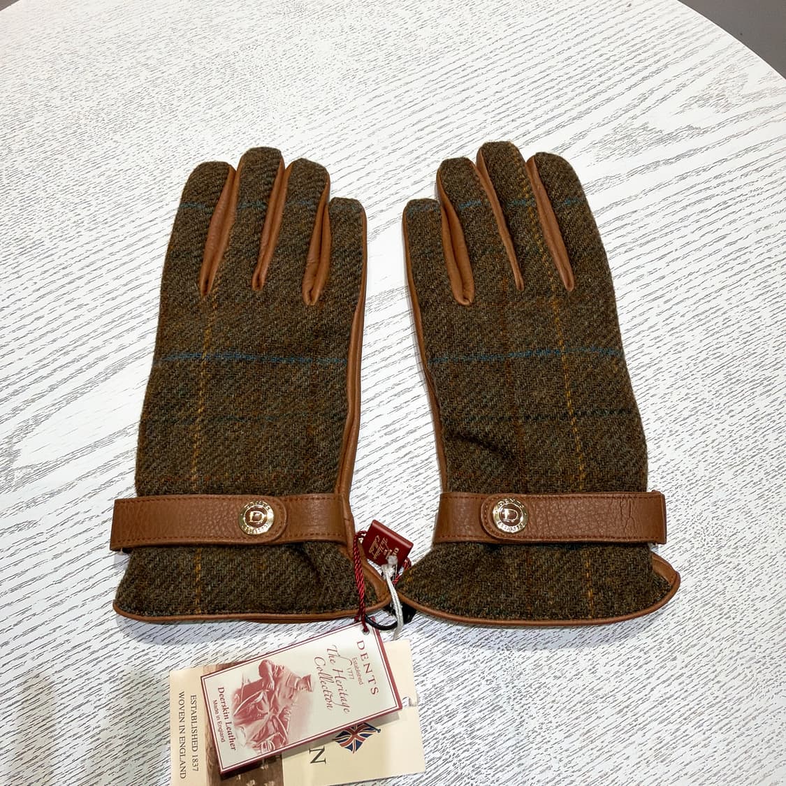 (정품/새상품) 덴츠 공용 사슴가죽 캐시미어 장갑 블랙/네이비/브라운 상품이미지6