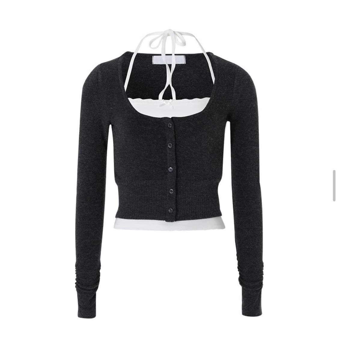 낫유어로즈 Luna cardigan set (차콜) 상품이미지6