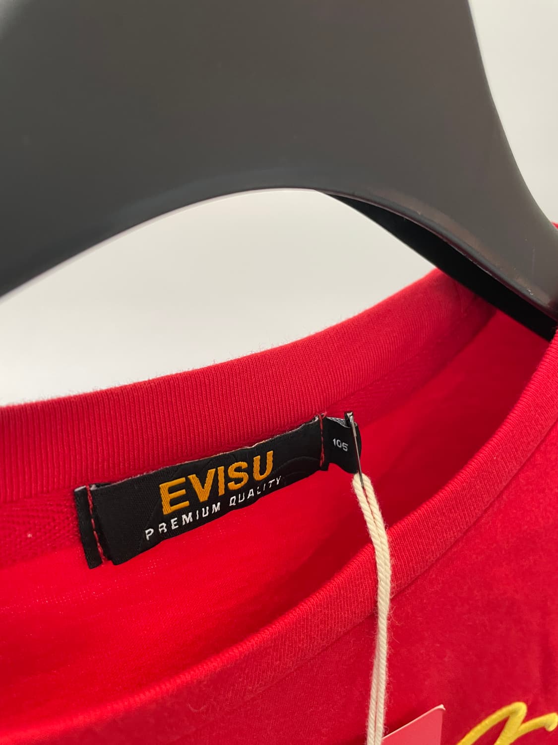 (XL) evisu 에비수 프리미엄 오리엔탈 자수 레드 반팔티 상품이미지5