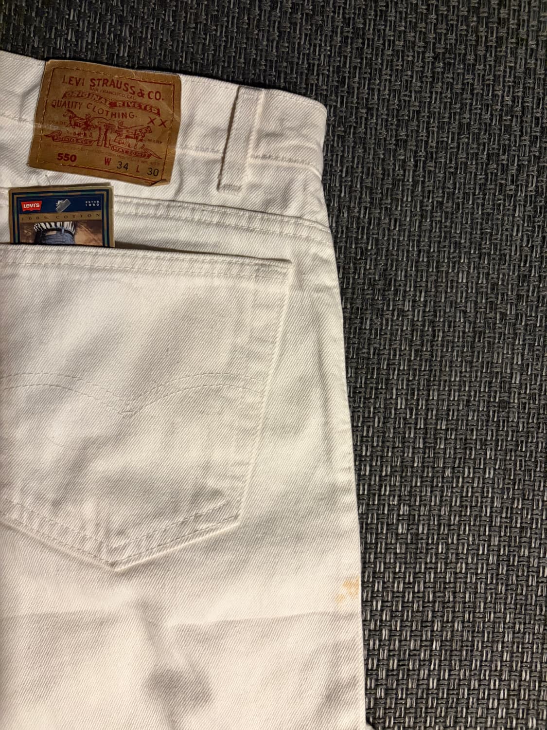 90s 리바이스 550 화이트 34 USA🇺🇸 상품이미지10