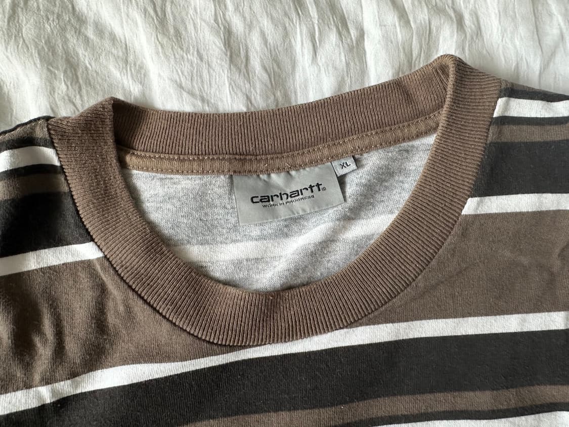 Carhartt stripe t-shirt Brown XL 상품이미지3