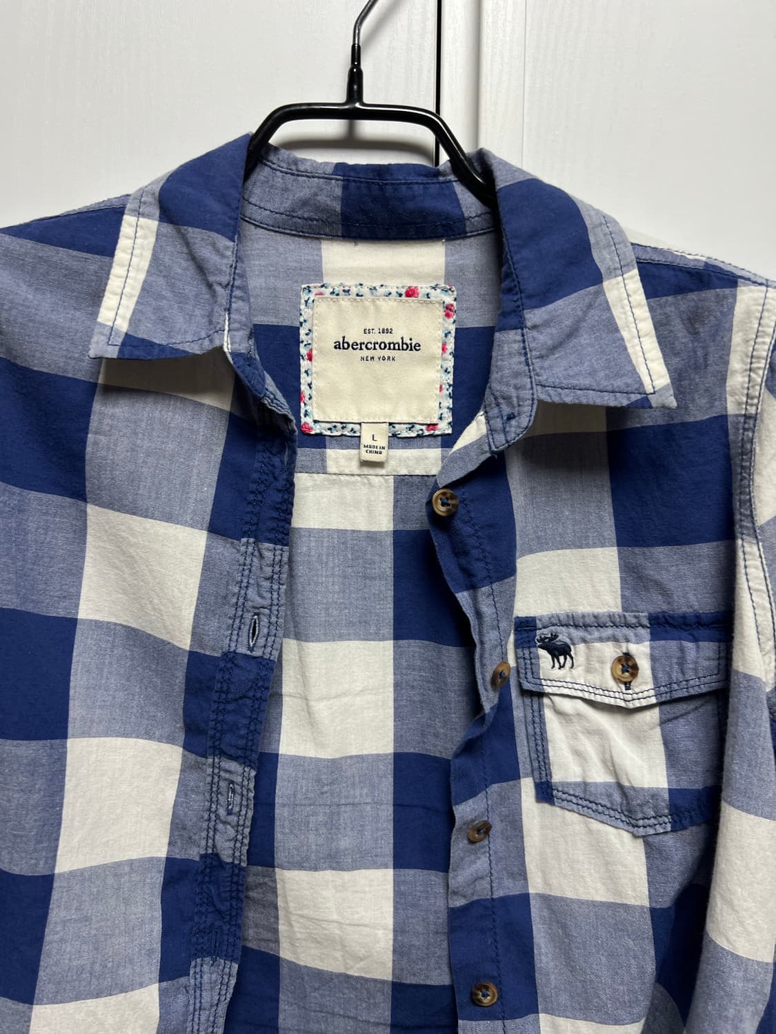 아베크롬비 로고 체크 셔츠 상품이미지6