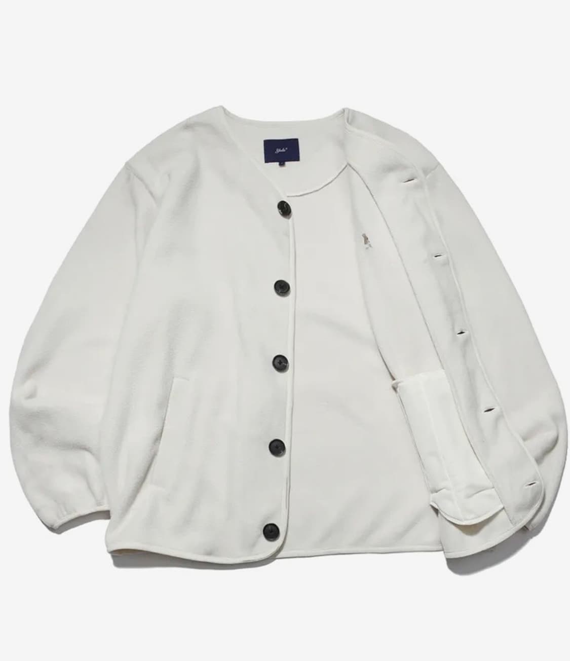 예일 플리스 오버핏 가디건 아이보리 상품이미지3