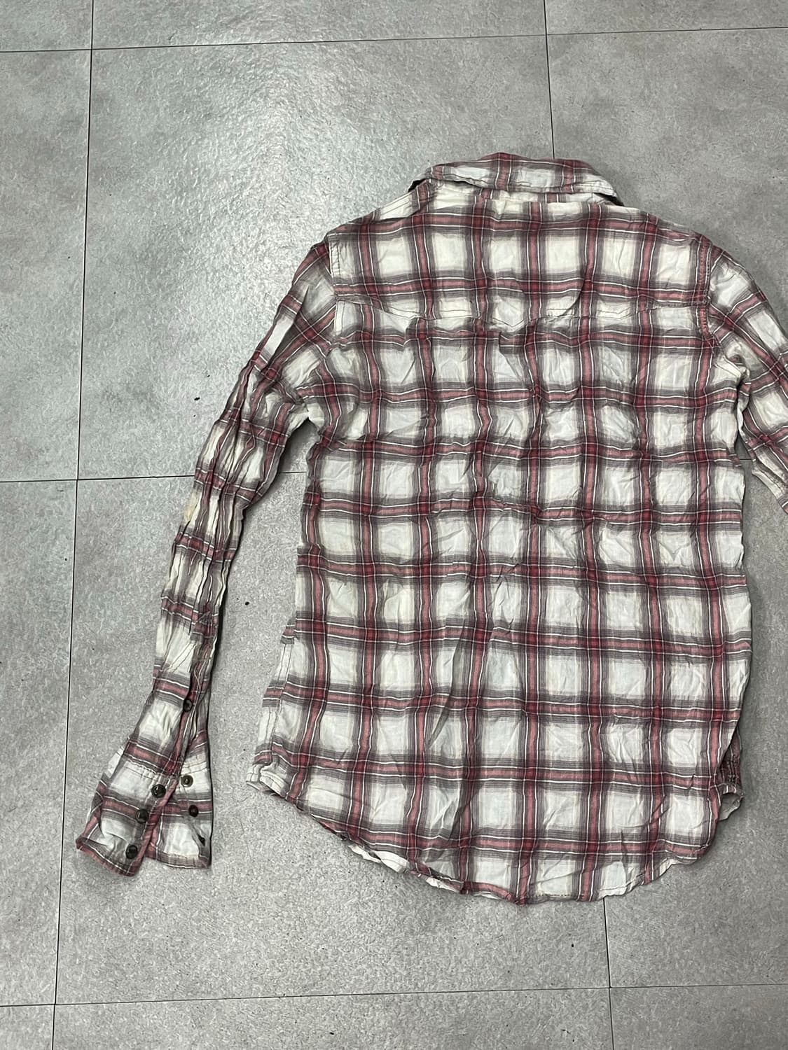 g.o.a 고아 엔틱 버튼 디테일 체크 셔츠 상품이미지5