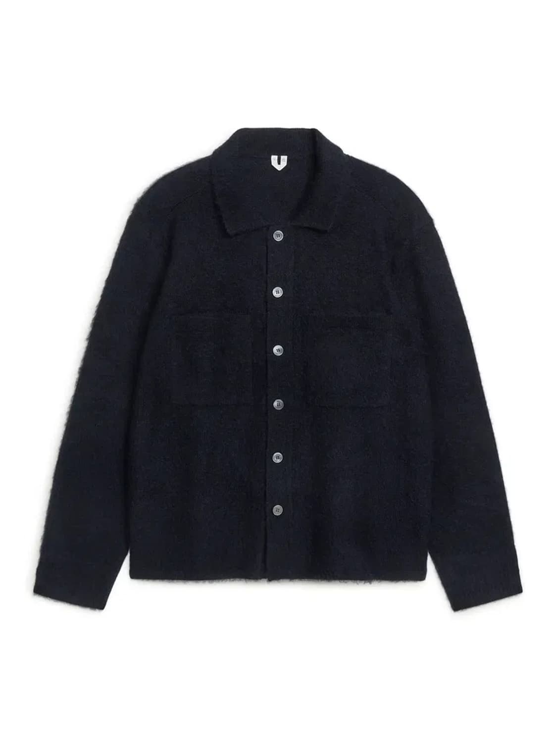 아르켓 다크 네이비 부클 울 가디건 상품이미지5