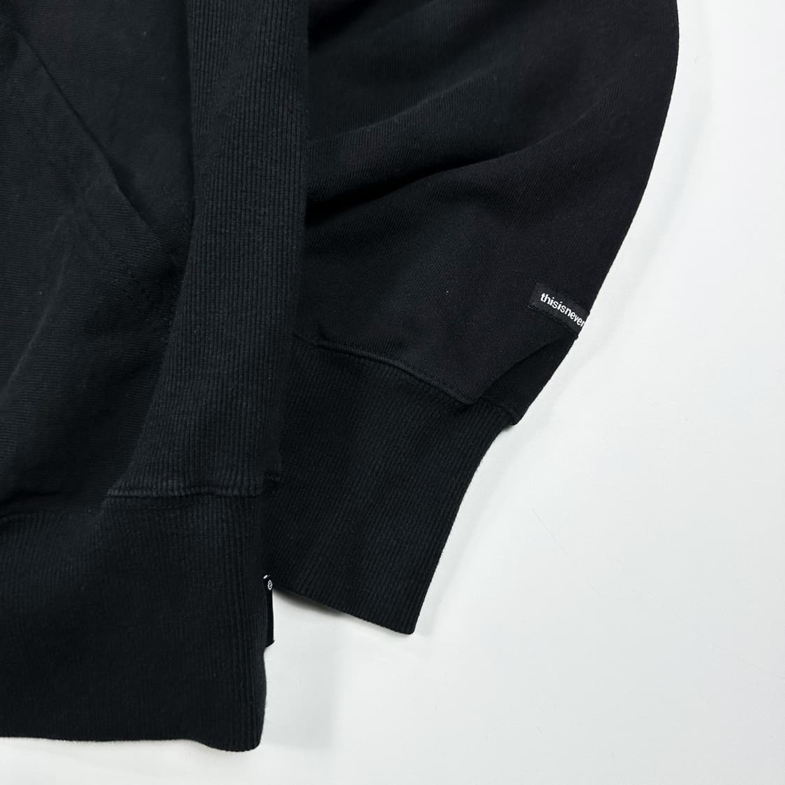 디스이즈네버댓 스펠아웃 오버핏 모크넥 맨투맨 블랙 M 상품이미지3