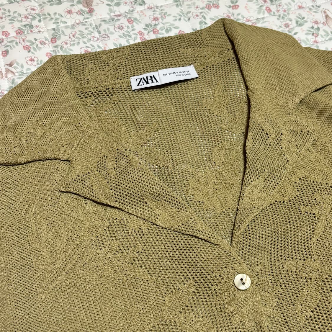 zara 자라 자카드 니트 오버사이즈 폴로셔츠 (새상품) 상품이미지2