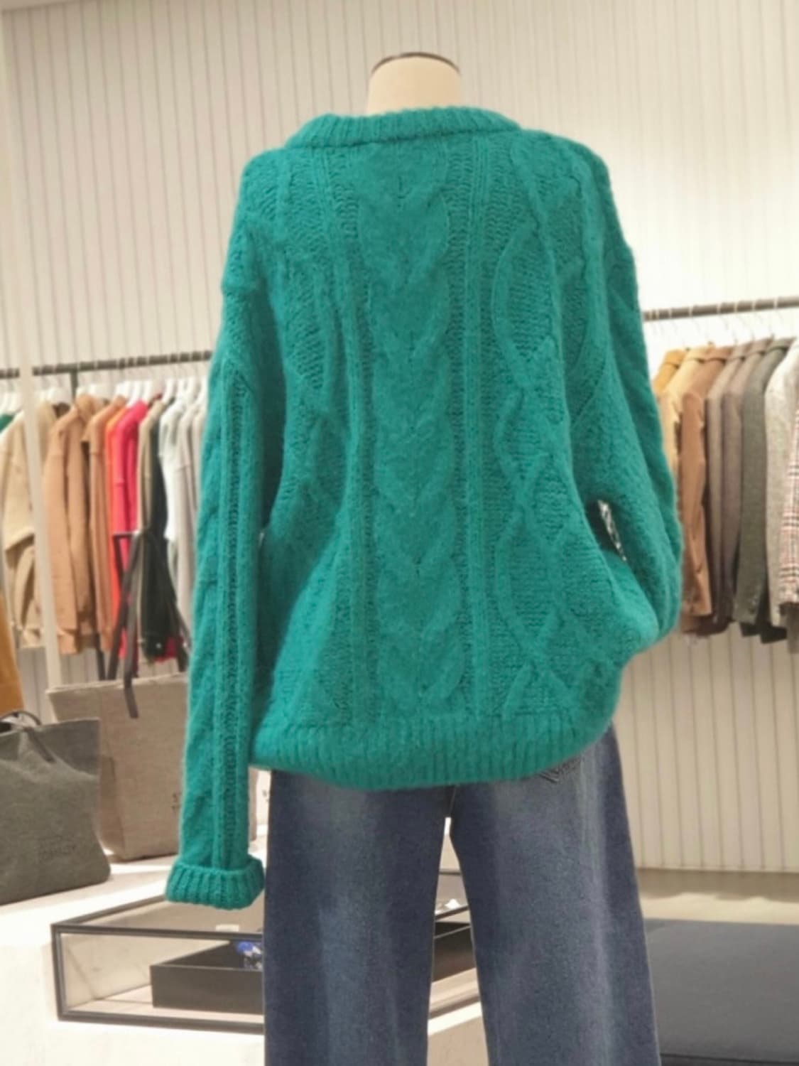 스튜디오 톰보이 모헤어 꽈배기 니트 상품이미지2