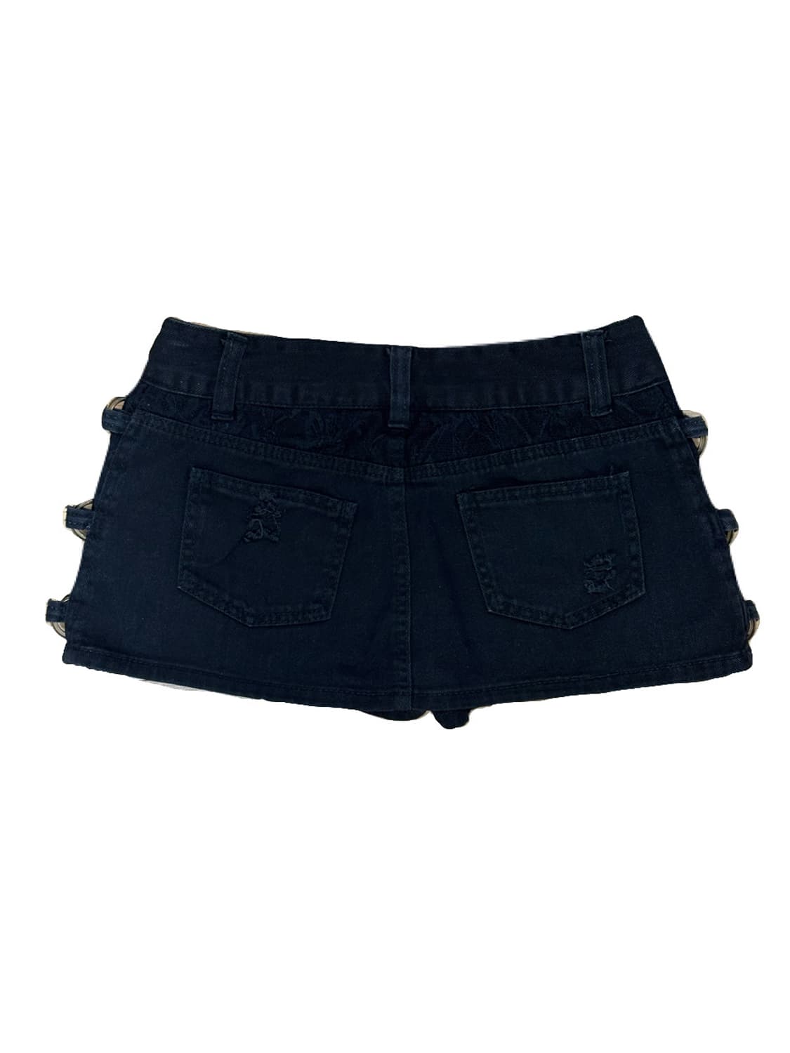 일본 빈티지 다이아깔 오네갸루 블랙 숏스커트 상품이미지2