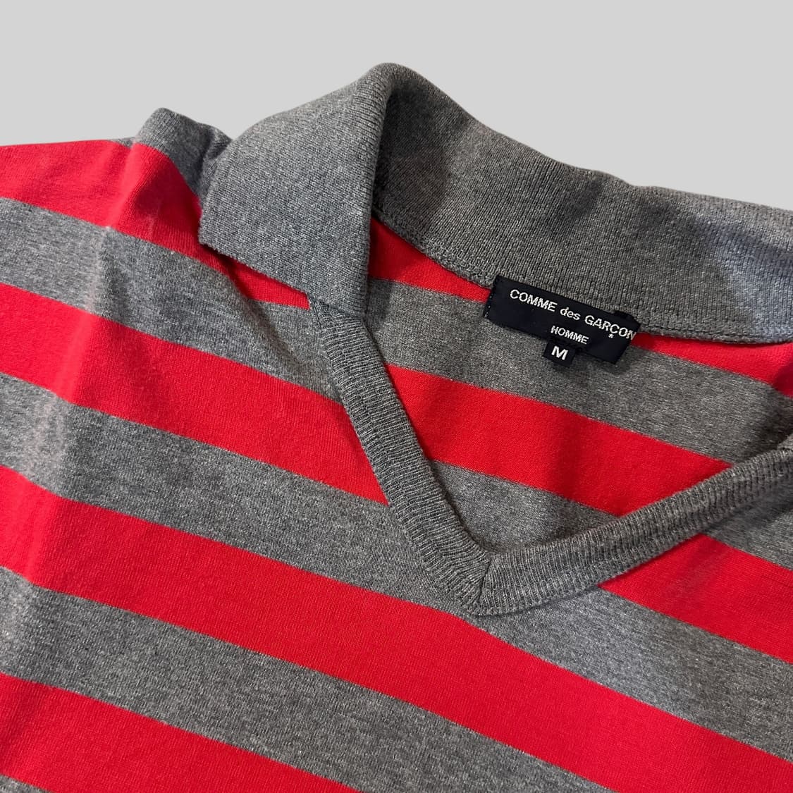 꼼데가르송 옴므 스트라이프 브이넥 pk 티셔츠 M 상품이미지2