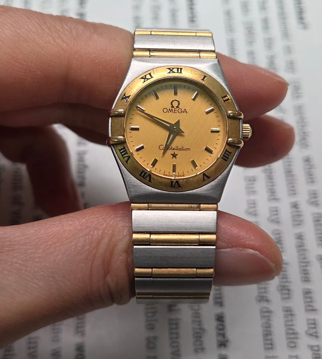 오메가 컨스틸레이션 별로고 18K콤비 풀바 쿼츠 여성용 브레이슬릿 ver 상품이미지3