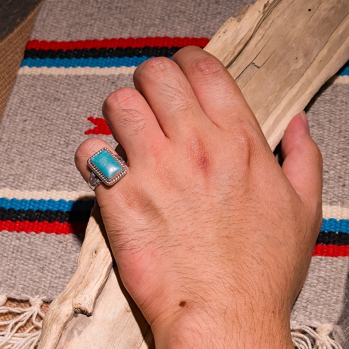 Southwestern Turquoise Silver Ring 상품이미지6