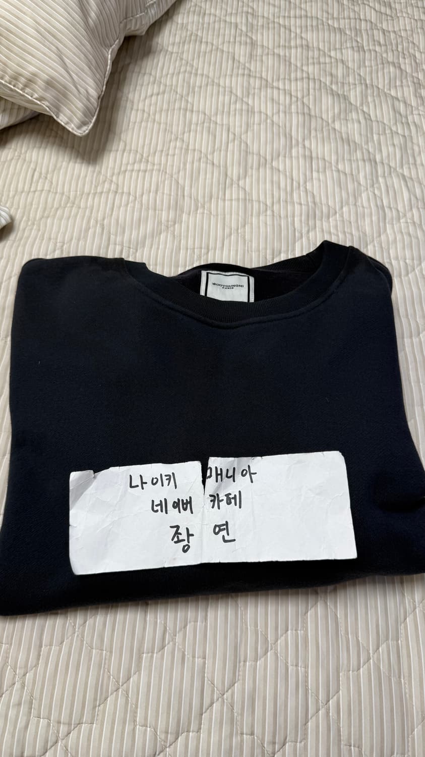 [52] 우영미 22SS 플라워 맨투맨 네이비 상품이미지1