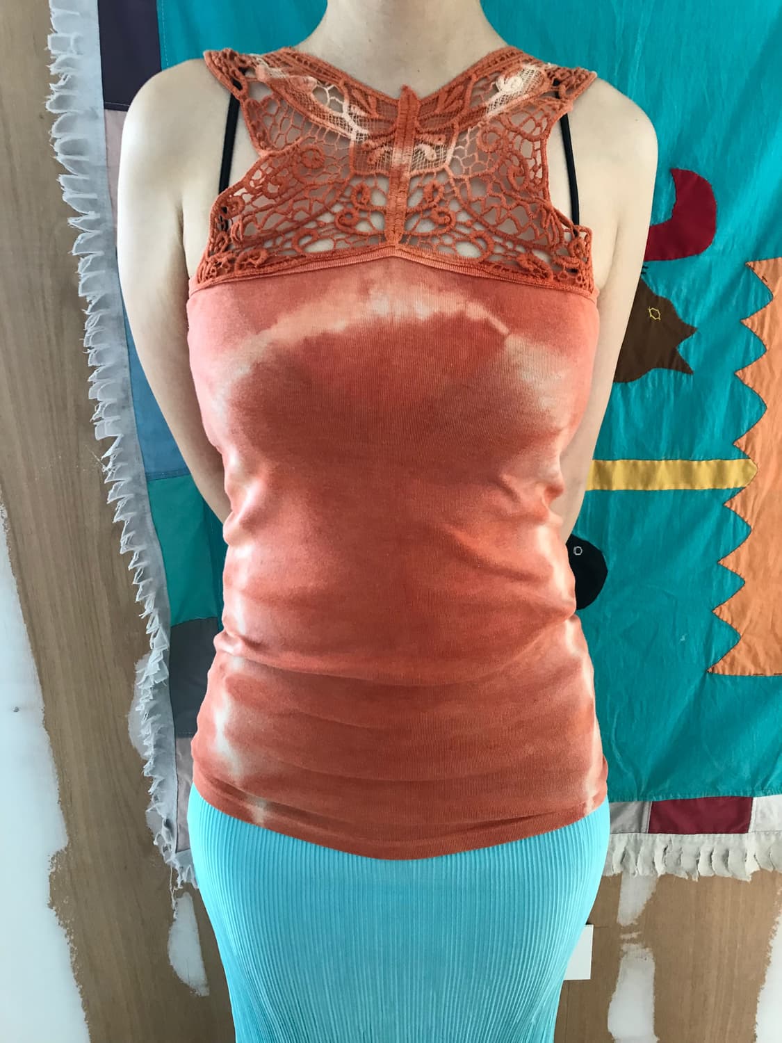 vintage orange lace sleeveless 상품이미지6