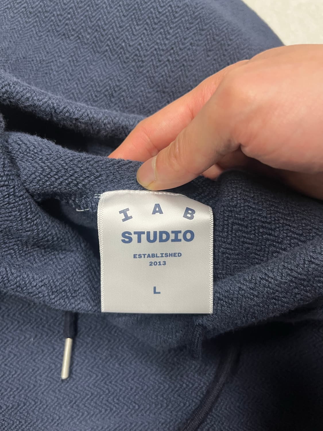 IAB STUDIO 해링본 후드티 L 상품이미지3