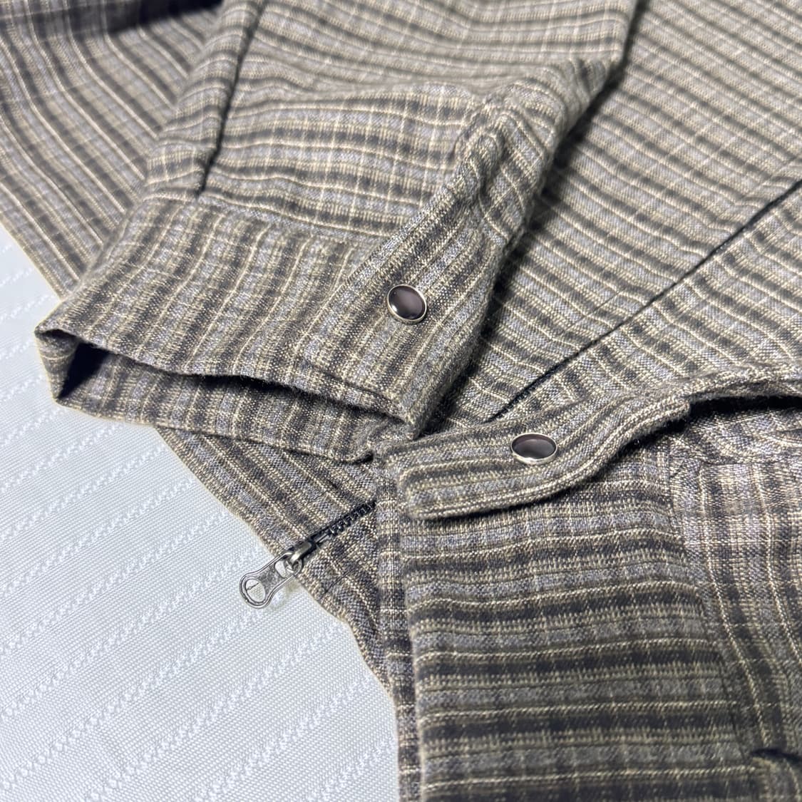 브라운 체크 자켓 상품이미지5