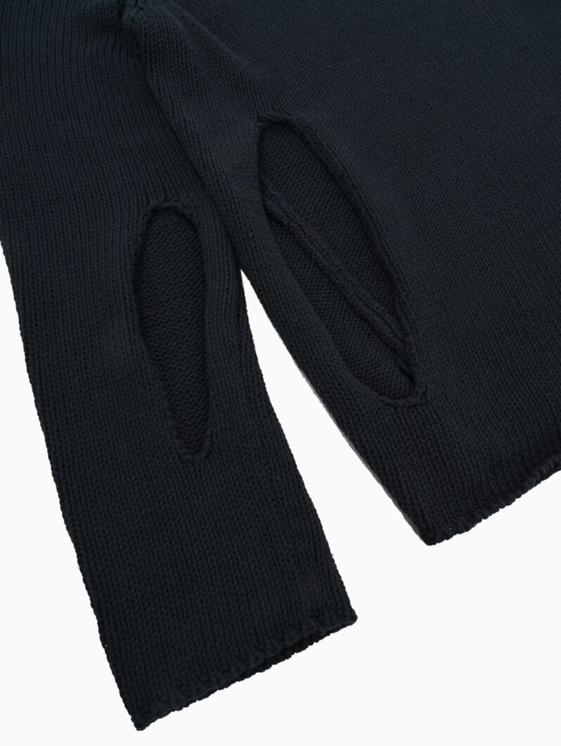 스튜디오테이블 CUT OUT KNIT PULLOVER - CHARCOAL 상품이미지5