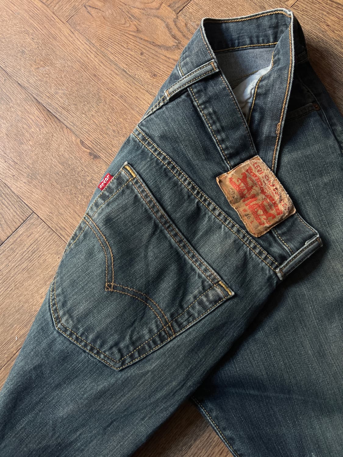 [36]리바이스 501 빈티지 워싱 스트레이트핏 데님 팬츠 상품이미지6