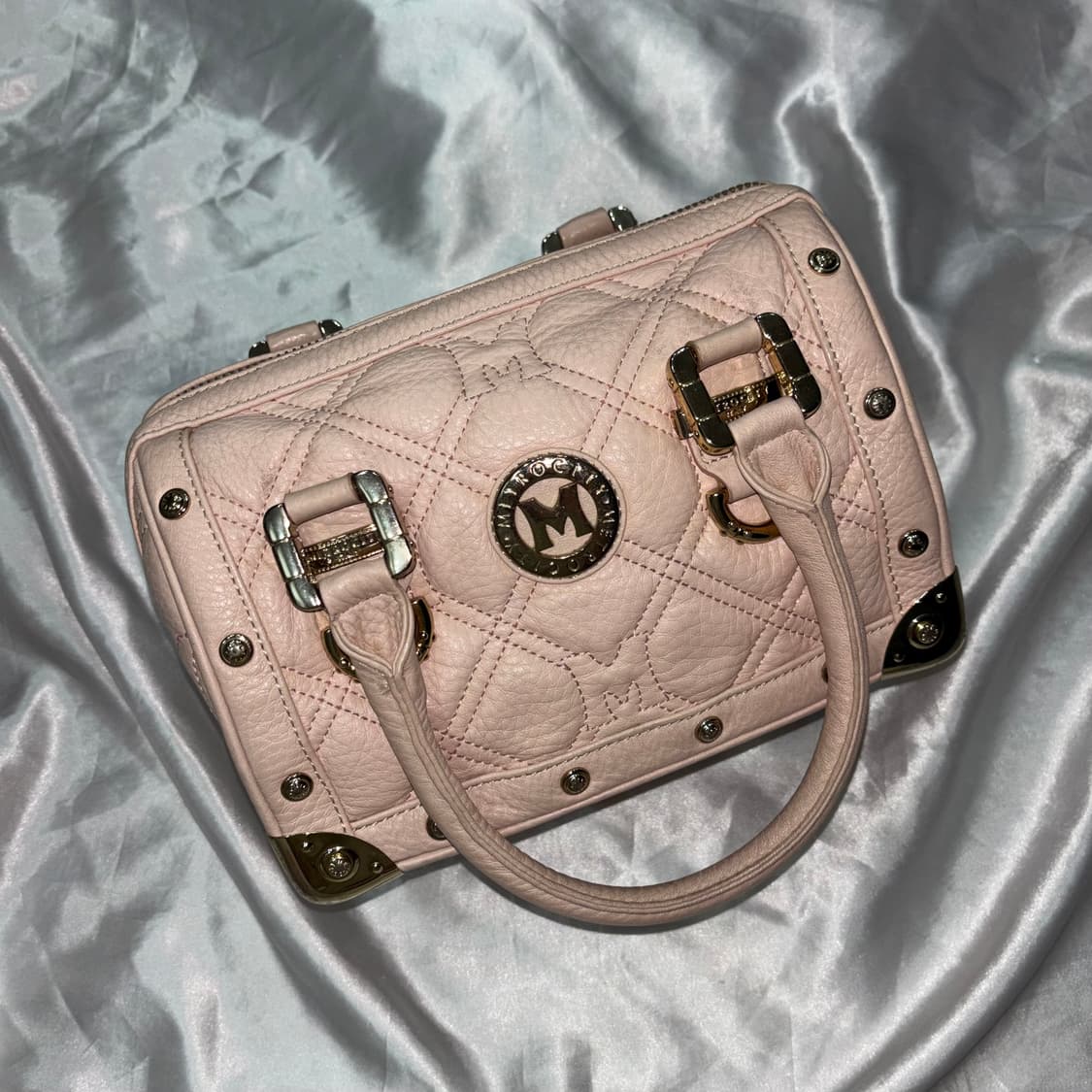 빈티지 메트로시티 핑크 퀄팅 토트백 가방 / 갸루 y2k 상품이미지2