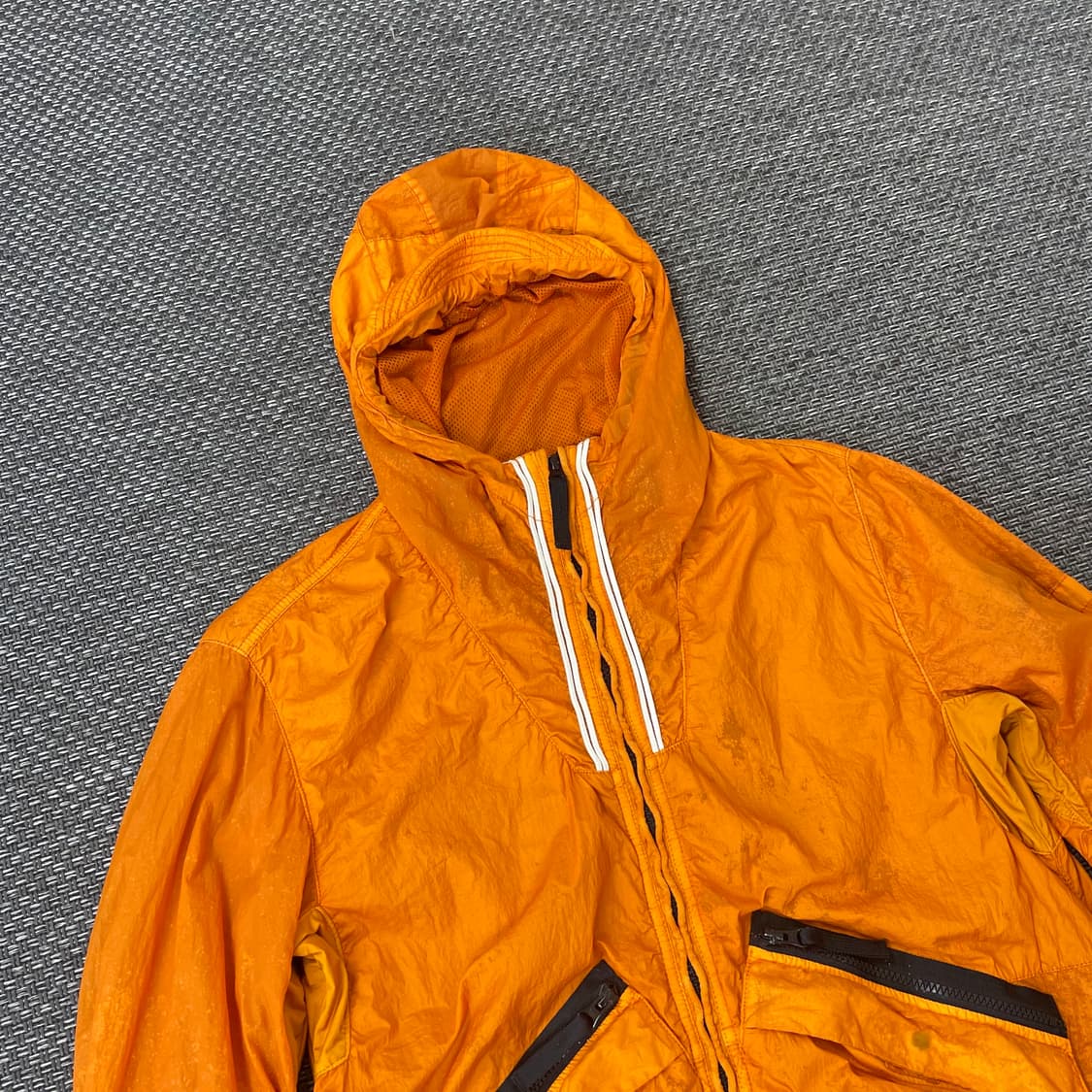스톤아일랜드 오렌지 폴리 후드 바람막이 자켓 상품이미지3