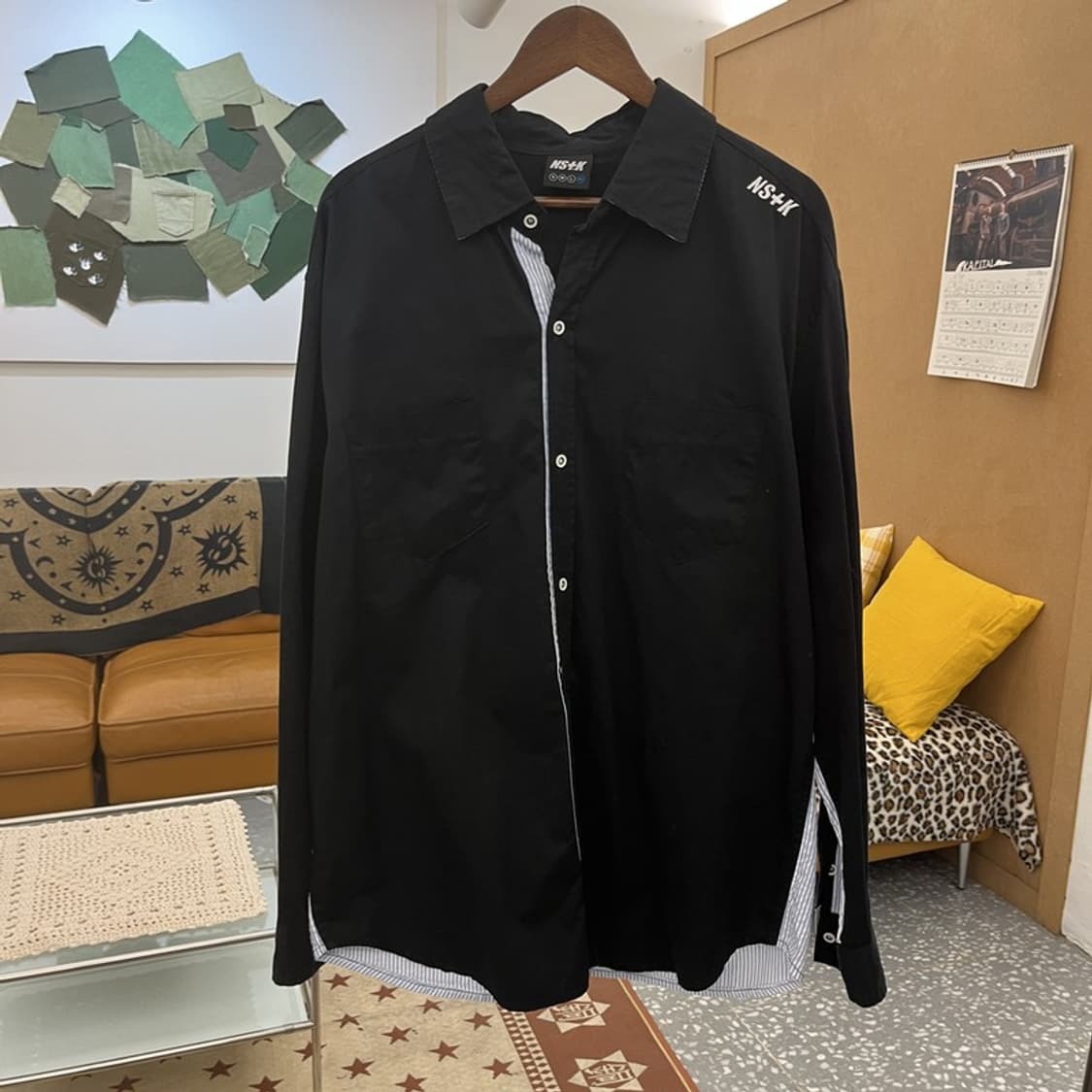 네스티킥 모던 시크 캐주얼 언발 스트라이프 셔츠 XL C10263 상품이미지3